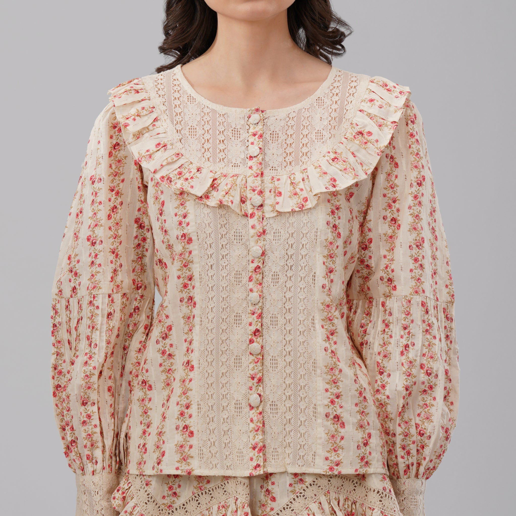 Pink Floral World – Top & Skirt