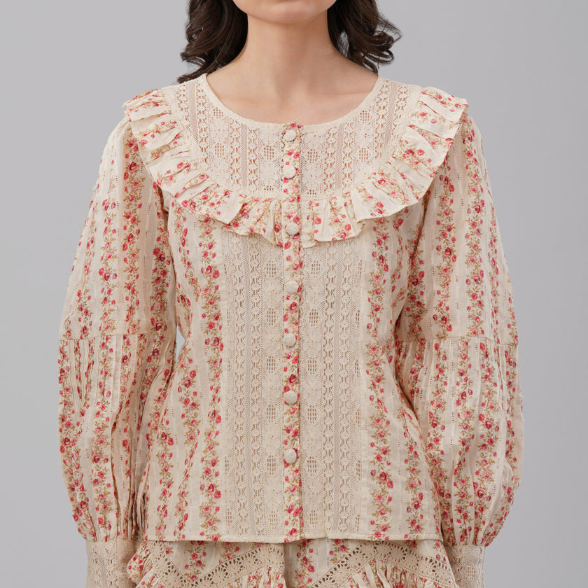 Pink Floral World – Top & Skirt