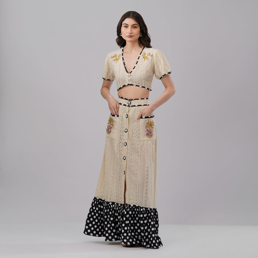 Victorian Embroidered – Top & Maxi Skirt