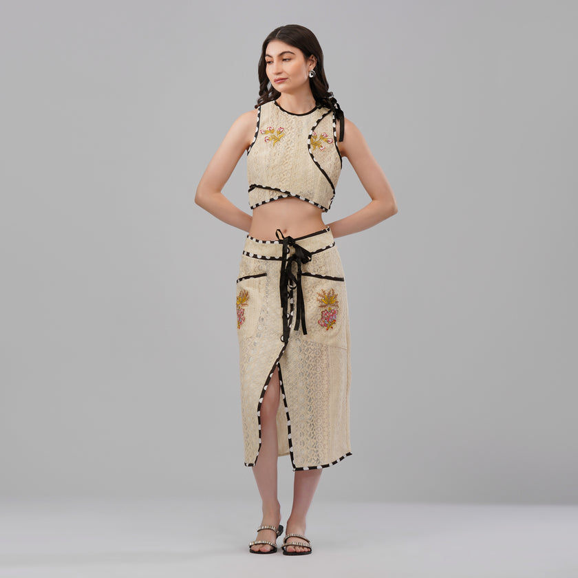 Sunshine All Over – Embroidered Top & Skirt