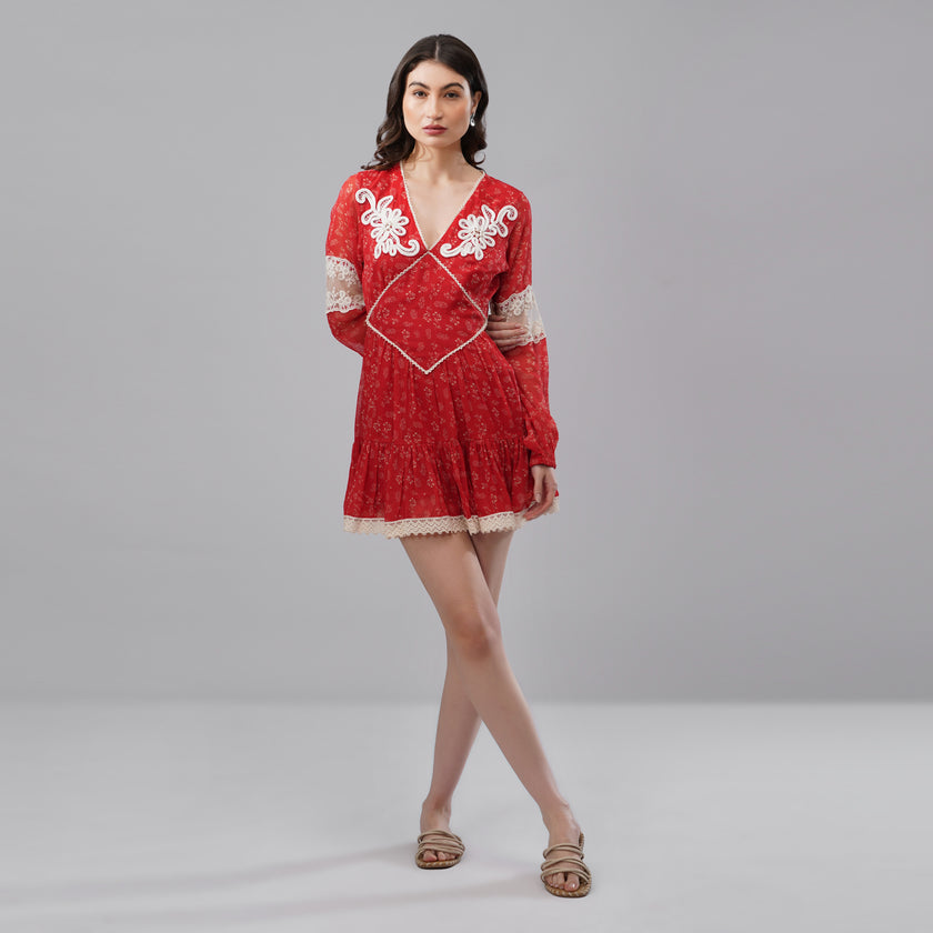 Let’s Go Miami – Hand Made Embroidered Mini Dress