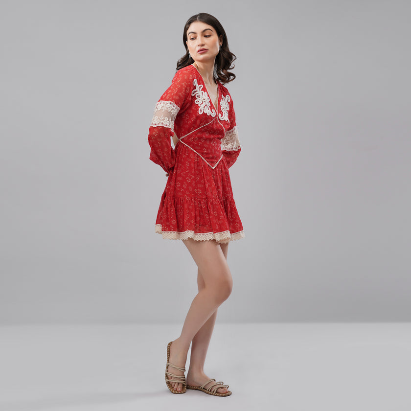 Let’s Go Miami – Hand Made Embroidered Mini Dress