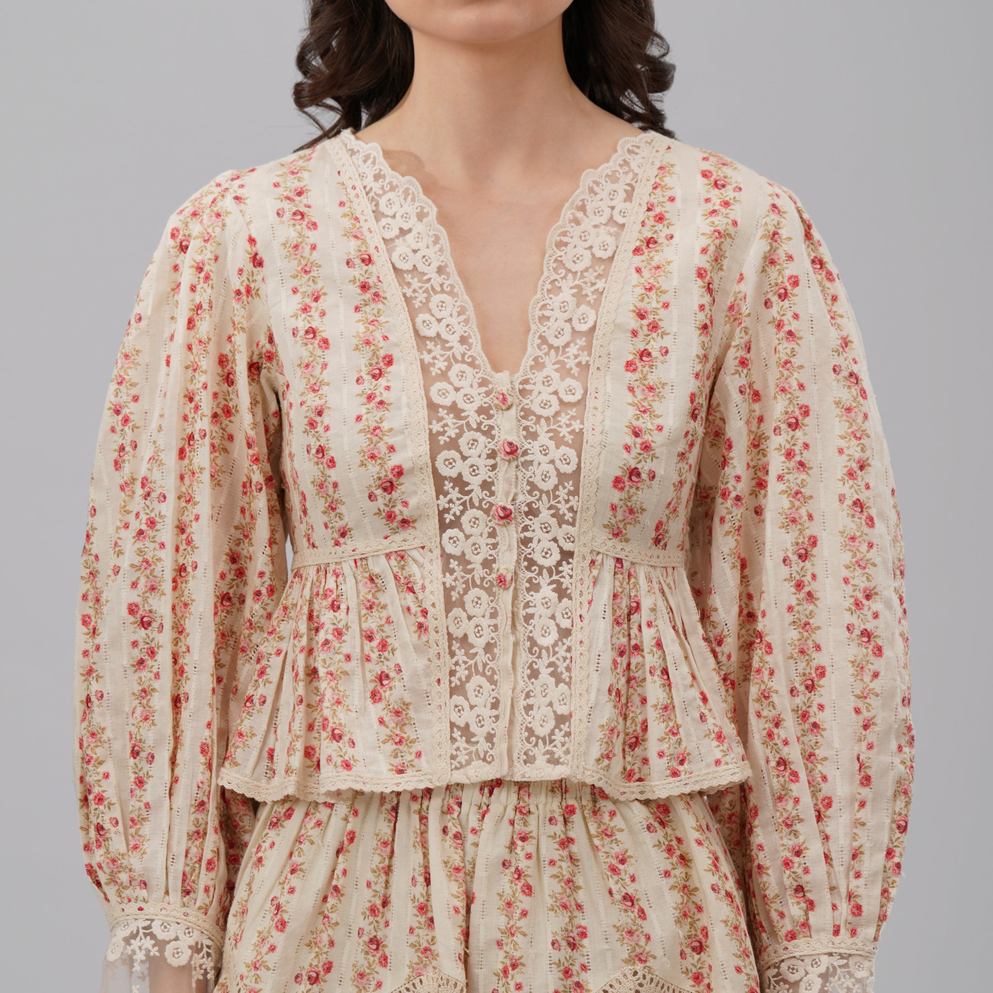 Sunshine All Over – Embroidered Top & Skirt - Top